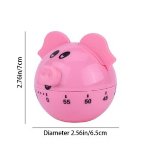 Kitchen Timer Pig Shaped Mechanical Timer Countdown 60 Minutes Cooking Timer for Home Children's Classroom Activities