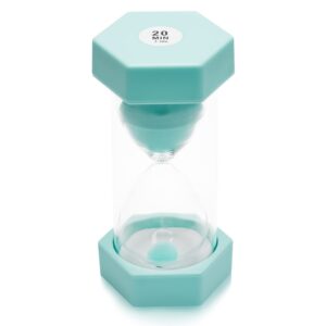 20 minutes hourglass sand timer, visual timer for kids, classroom timers, colorful sand timers for decorative, classroom, kitchen, games(macaron green)