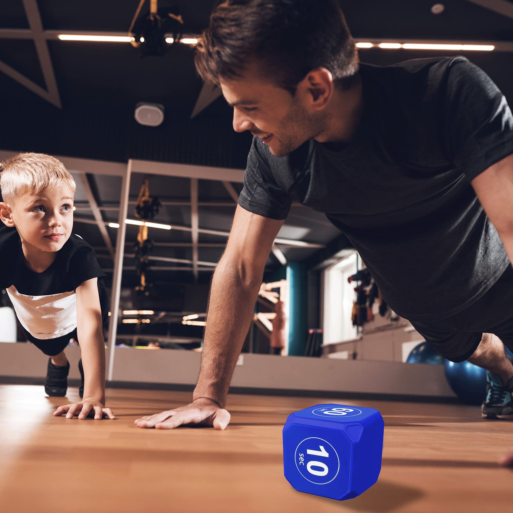 Time Cube Plus Preset Timer for HIIT Workouts, Fitness and Exercise Routines, Cardio and Cross Fit Countdowns, Blue, 10, 20, 30 and 60 Seconds