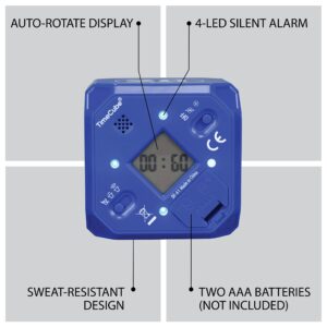 Time Cube Plus Preset Timer for HIIT Workouts, Fitness and Exercise Routines, Cardio and Cross Fit Countdowns, Blue, 10, 20, 30 and 60 Seconds