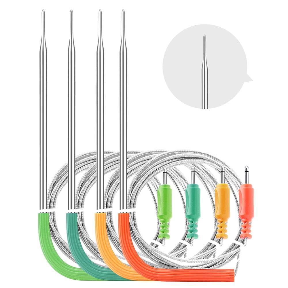 47 Inches Stainless Probe Replacement for Wi-Fi Meat Thermometer IBBQ-4T (Probes Kits)