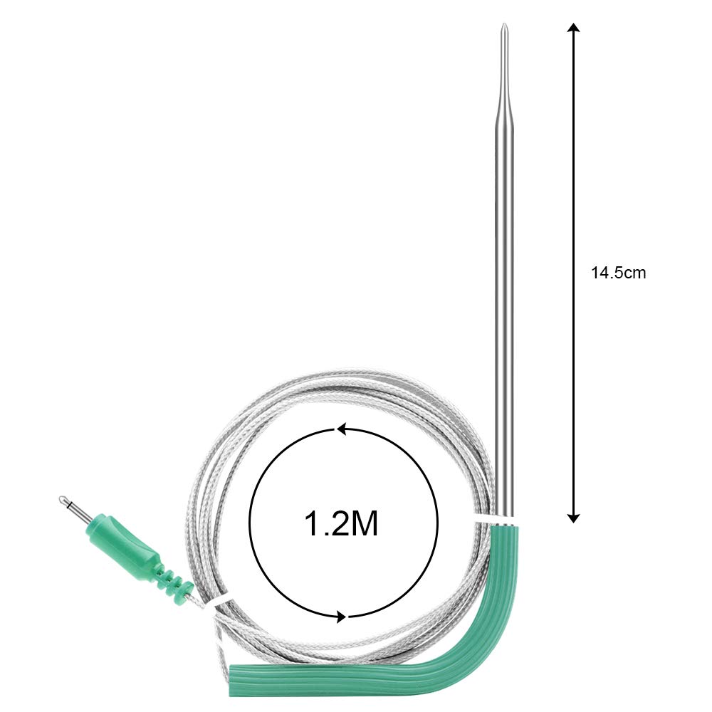 47 Inches Stainless Probe Replacement for Wi-Fi Meat Thermometer IBBQ-4T (Probes Kits)