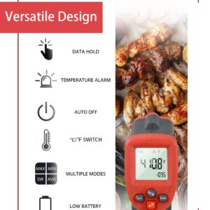 Wintact Digital Infrared Thermometer -58 to 1022℉ (-50 to 550℃) Non-Contact Laser Temperature Gun Measuring Surface for Kitchen Cooking Food Fluid BBQ Frying Meat