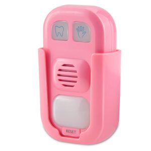 bigmonat hand washing timer for kids, musical teeth brushing timer for boy and girl, stick on bathroom timer for children training coach, aaa battery operated, 12 songs, sound volume adjustable pink