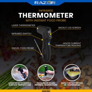 Razor Infrared Thermometer with Instant Food Probe