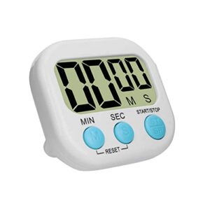 timers, classroom timer for kids, kitchen timer for cooking,magnetic digital stopwatch clock timer for teacher, study, exercise, oven, cook, baking, desk (white, 1)