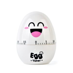 60 minutes white funny mechanical home kitchen egg timer for cooking,kids