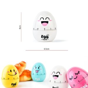 60 Minutes White Funny Mechanical Home Kitchen Egg Timer For Cooking,Kids