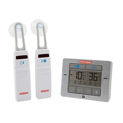 CRAFTSMAN Wireless Digital Refrigerator and Freezer Thermometer with Stainless Steel Temperature Gauge (CMXWDCR00514)