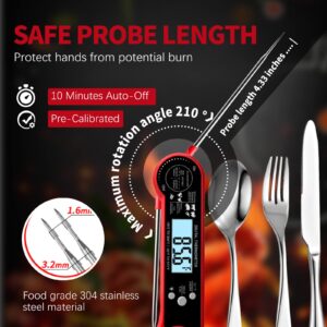 Digital Meat Thermometer Waterproof Instant Read Thermometer for Cooking Fast and Precise Digital Food Thermometer for Grill and BBQ