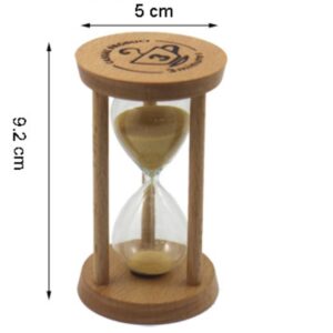 GracesDawn 3 Minutes Wooden Hourglass Yellow Minimalist Modern Home Furnishing