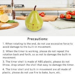 Agatige Kitchen Timer, 60 Minutes Mechanical Kitchen Timer Pear Shaped Manual Timers Countdown Timer Cooking Timer Loud Alarm Timer for Kitchen Cooking Baking Housework Labs Timing