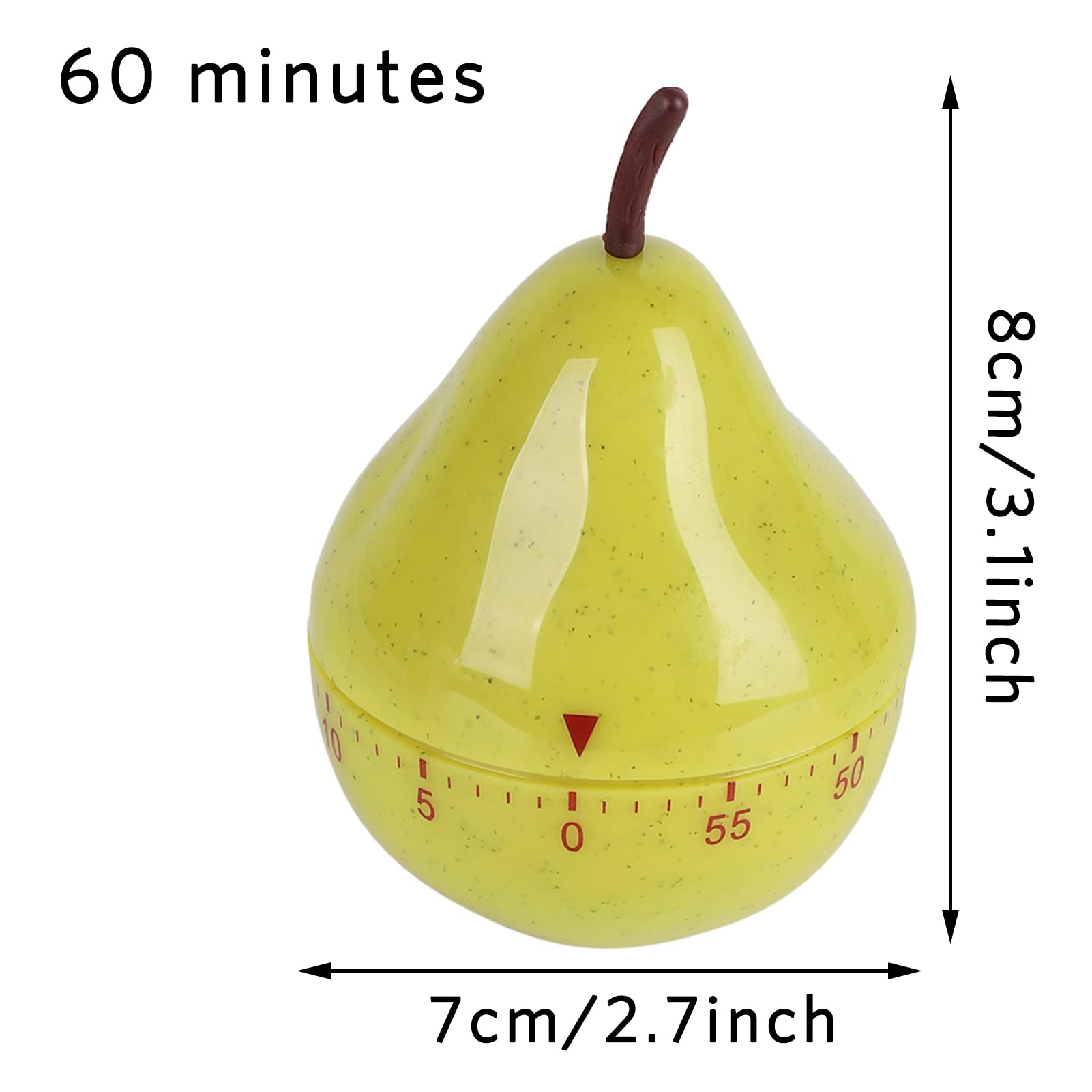 Agatige Kitchen Timer, 60 Minutes Mechanical Kitchen Timer Pear Shaped Manual Timers Countdown Timer Cooking Timer Loud Alarm Timer for Kitchen Cooking Baking Housework Labs Timing