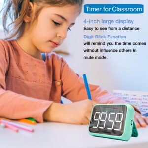 2 Pack Digital Kitchen Timer for Cooking, Large Magnetic Countdown Visual Classroom Timer for Kids, with Continuous Light Function for Teachers and Students