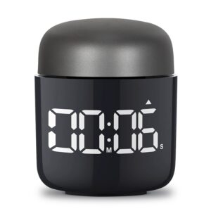 pingko digital kitchen timer for cooking - visual countdown alarm timers small with battery loud sound large led display - cute baking timers for oven food classroom desk home office reading bedroom