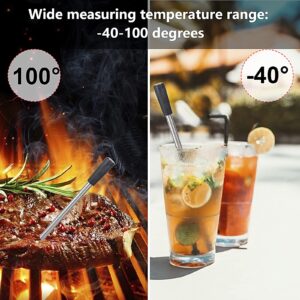 350ft Meat Thermometer Wireless | Smart Digital Bluetooth Food Thermometer for Cooking and Grilling, BBQ, Stove Top, Rotisserie(2 Probes)