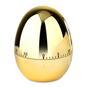 egg model mechanical timer kitchen gadget cooking clock alarm counters 60 minutes manual timer for study decoration (gold)
