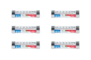 taylor freezer & refrigerator kitchen thermometer, 6 count