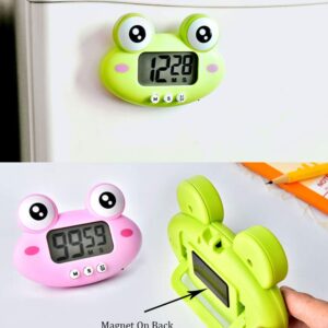 Digital Kitchen Timer,Cute Frog Count Down & Up Timer,LCD Display & Magnetic Backing for Study Teaching Games