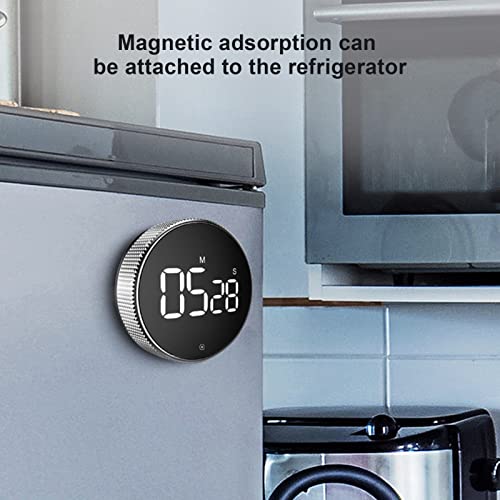 Digital Kitchen Timer LED - Magnetic Countdown Large Display Clock with Adjustable Volume - Easy for Cooking, Fitness, Classroom and Teaching for Kids & Seniors - Black