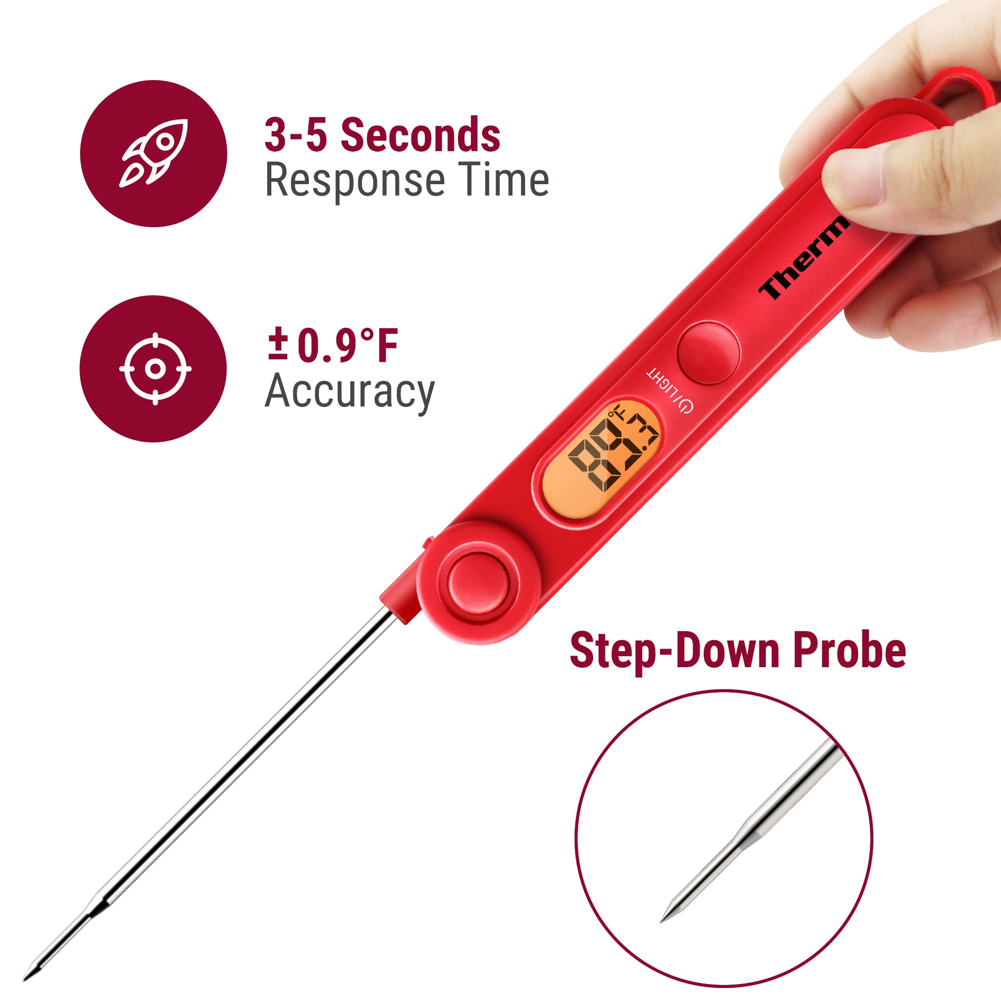 ThermoPro TempSpike 500FT Truly Wireless Meat Thermometer+ThermoPro TP03 Digital Meat Thermometer for Cooking