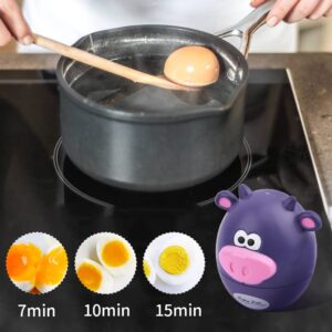 2 Pack Kitchen Timer with Cute Cartoon, Mechanical Animal Timer For Kids, 60 Minute Wind up Timer for Cooking, Sports, Reading(Bull and Bear)