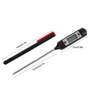 Digital Meat Thermometer, Akozon WT-1 Instant Read Digital Thermometer Probe Electronic Kitchen BBQ Food Meat Temperature Gauge Tester for Grilling BBQ Smoker Chefs