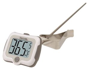 taylor 983915 classic series deep fry/candy digital thermometer with adjustable head and 9" stem