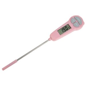 digital food meat candy: instant read probe backlit temperature alarm for cooking bbq kitchen oven smoker pink 30℃~ 300℃