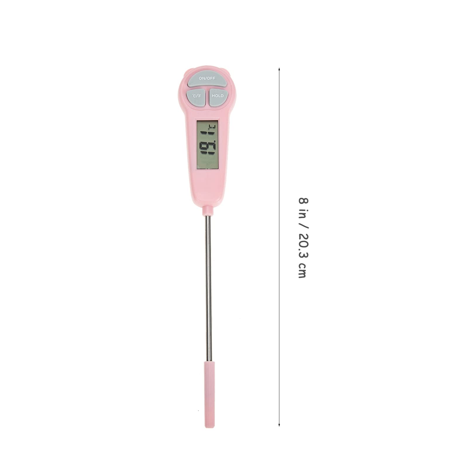 Digital Food Meat Candy: Instant Read Probe Backlit Temperature Alarm for Cooking BBQ Kitchen Oven Smoker Pink 30℃~ 300℃