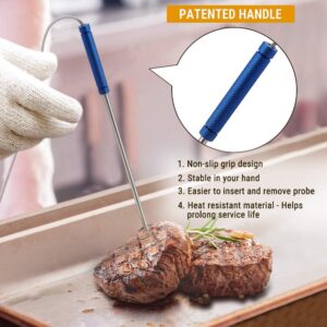 Official ThermoPro Stainless Steel Probe Replacement Stainless Meat Probe for TP25, TP27 (Blue)