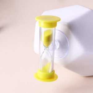 Toothbrush Timer for Kids, 2mins/3mins Sand Clock Timer Plastic Suction Cup Hourglass Sandglass Desktop Ornament Party Favors(2 Minute,Green)