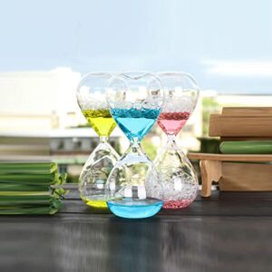 Handmade Timer Bubble Singing Dream Foam Crystal Hourglass Glass Craft for Lover Birthday Present 8 Inch 20 cm High -Purple