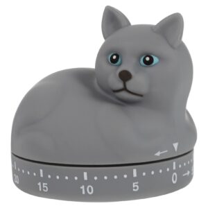 osaladi digital cooking timer kitchen adorable cute cartoon cat timer reminder time alarm manager home decor ( grey )