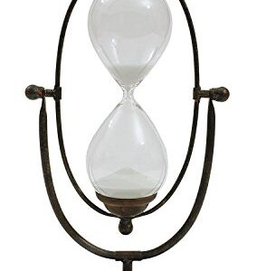 Decorative Metal & Glass Thirty Minute Hourglass