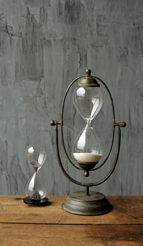 Decorative Metal & Glass Thirty Minute Hourglass