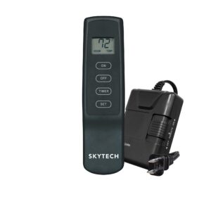 SkyTech 1410T/LCD Timer Control (SKY-1410T-LCD-A) Fireplace-remotes-and-thermostats, Black