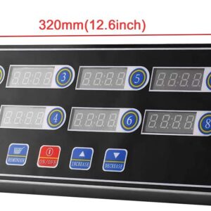 Digital Kitchen Timer Cooking Clock Reminder Big Stainless Steel 8 Channel Timers with Stand Suitable for Business Restaurant Kitchens