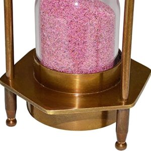 Antique Brass Sand Timer Hourglass with Maritime Brass Compass – Elevate Your Space with Nautical Charm!