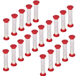 PROLOSO 30 Sec Sand Timer Hourglass Sandglass Clock Countdown Bulk Toy Set Timers for Kids Games Classroom School Prize Party Favors Pack of 20 (White Sand)