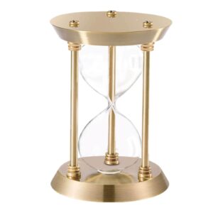 diy sand timer, brass empty hourglass for wedding sand ceremony fillable, small unity hour glass set, vintage sand clock gold frame without sand, antigo reloj de arena for home, desk, office décor