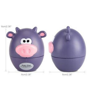 55 Minutes Cooking Supplies Cartoon Timer, Mechanical Cute Animal Shapes Kitchen Timer, NO Battery Needed (Purple Cattle)