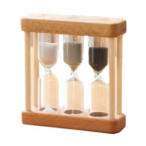 banghotfire 1/3/5 minute wooden sand glass hourglass timer clock home decor gift black white