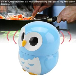 Cooking Timer, Cute Owl Shape Timer, 1-55 Minutes Kitchen Timer Egg Timer Loud Alarm Mechanical Timer for Baking Frying Cooking Eggs Cookies Cakes Games Sports(Blue)