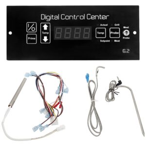 meyffon g2 parts digital thermostat control board kit compatible with louisiana cs570 cs450 lg700 lg900 50125 with meat probe temperature probe and wire harness