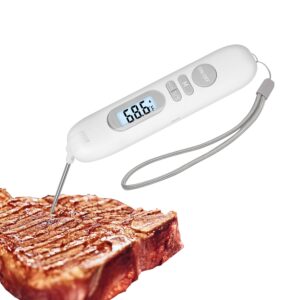 kameishi one-second instant read meat thermometer, professional ambidextrous kitchen thermometer with high-precision and calibratable, cooking thermometer for oil deep fry smoker bbq grill