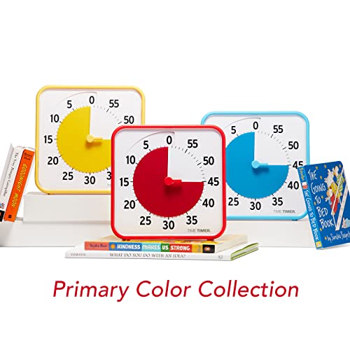 Time Timer 8 Inch Learning Center Classroom Set — 60 Minute Visual Timer for Kids with Dry Erase Activity Cards for Kids Classroom, Learning Centers and Teachers Desk Clock, Primary (3-Pack)