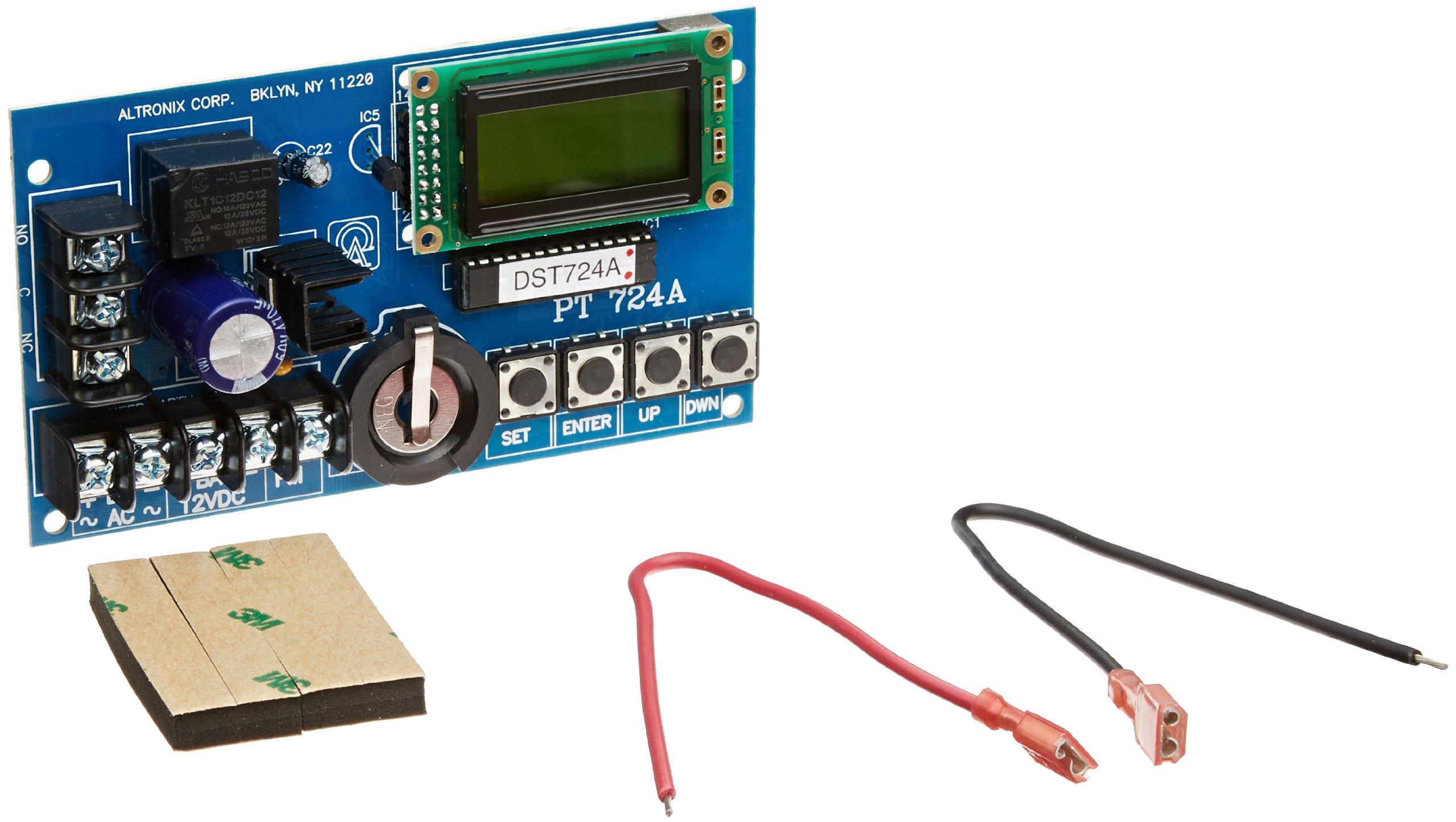 Altronix PT724A 365 Day 24 Hr Annual Event Timer Board, 12/24 V, 3" Length x 5-1/4" Width x 1" Height (Pack of 1)