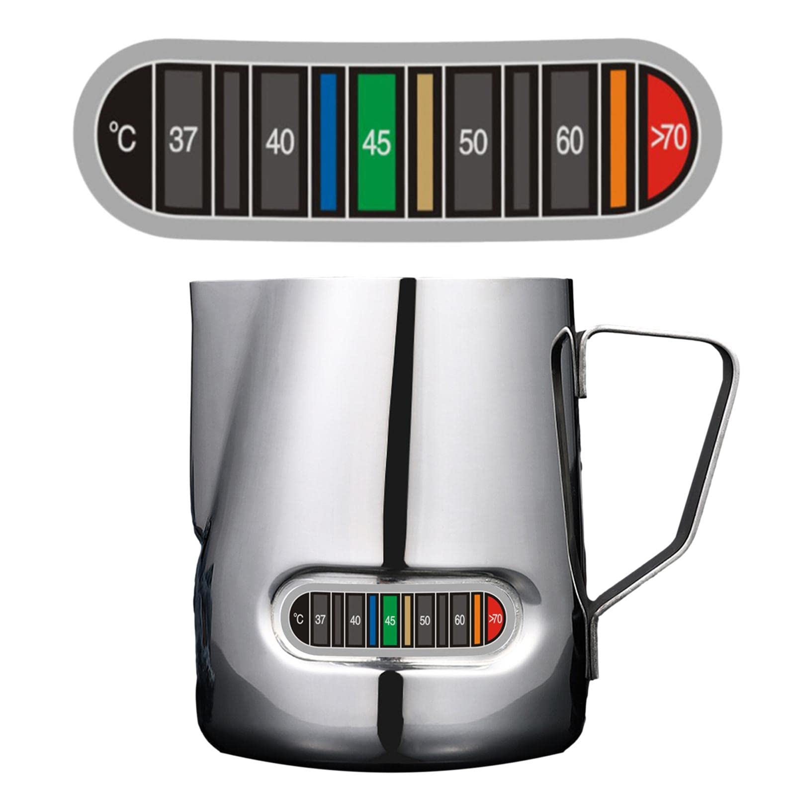 5 Pieces Color Changing Temperature Tag for Metal Milk Jugs - 0℃-70℃ Cup Kettle Temperature Tester - Indicates Ideal Milk Coffee Water Temperature