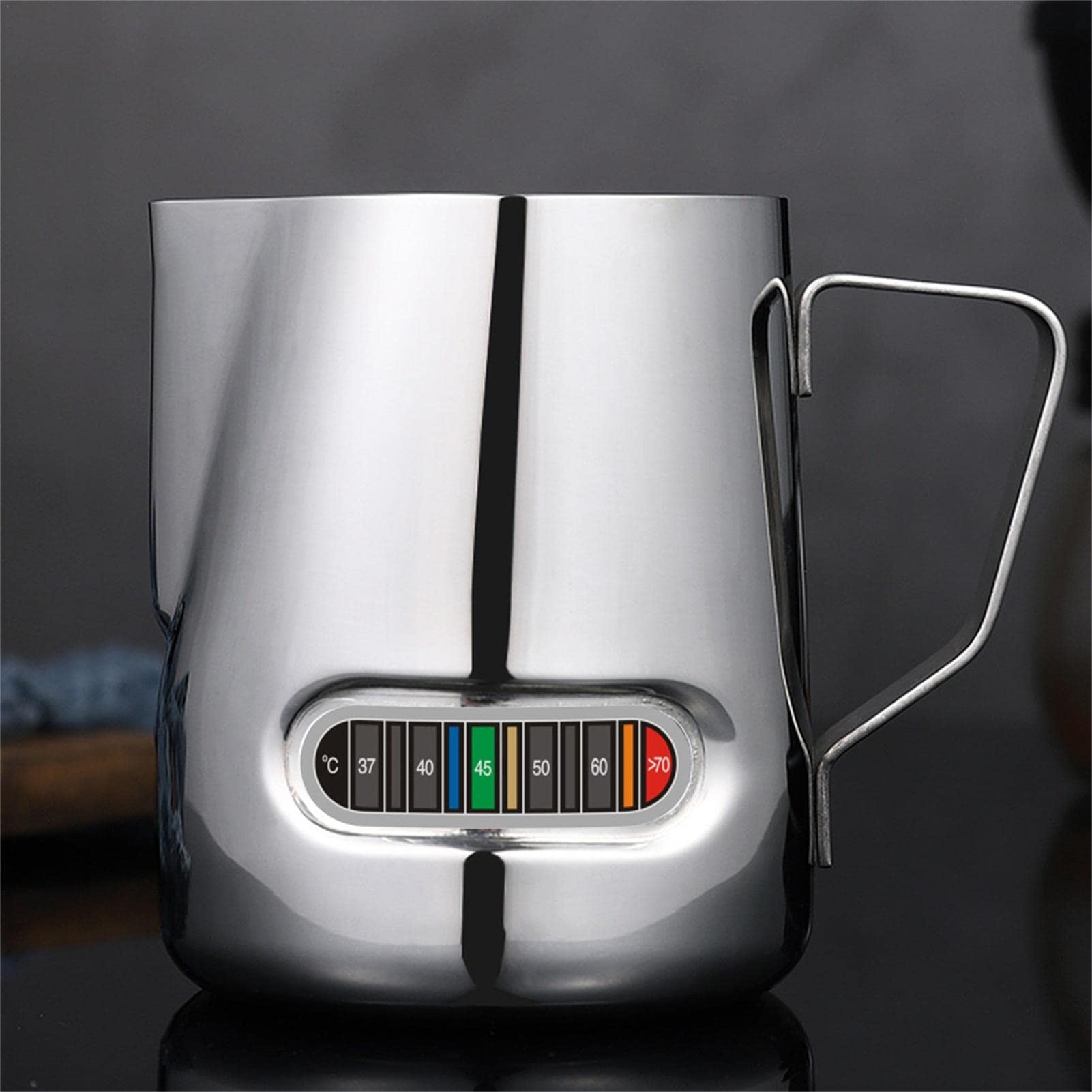 5 Pieces Color Changing Temperature Tag for Metal Milk Jugs - 0℃-70℃ Cup Kettle Temperature Tester - Indicates Ideal Milk Coffee Water Temperature